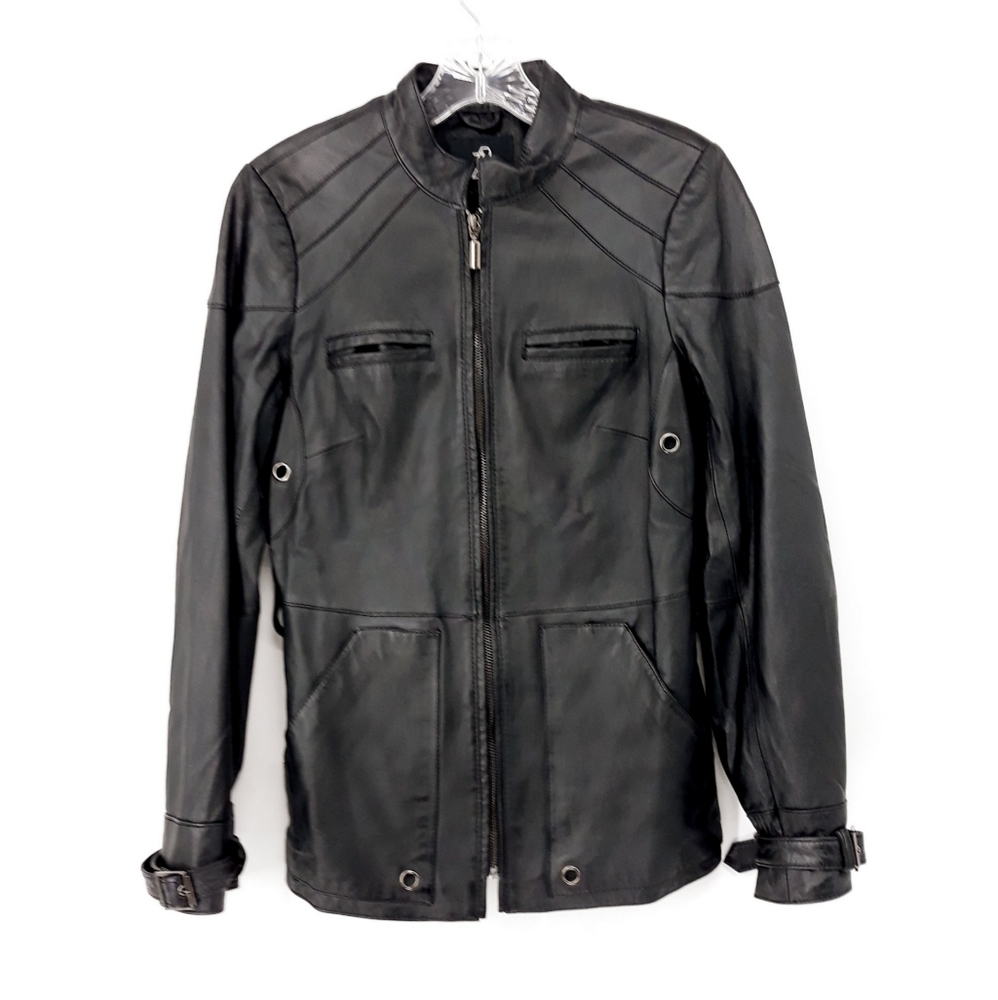 Rachel Zoe Moto Genuine Leather Jacket Size XXS - Picture 1 of 14